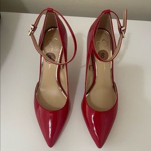 Jessica Simpson red heels, size 8